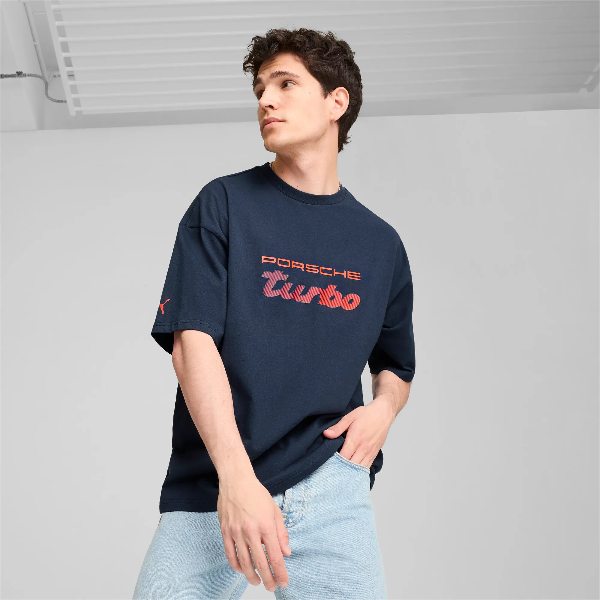 Porsche Legacy Puma T-Shirt "Turbo" - blau