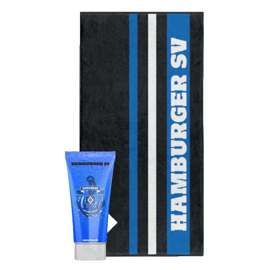 HSV Duschtuch Hamburger SV 140x70cm + HSV Duschgel 200ml - Set