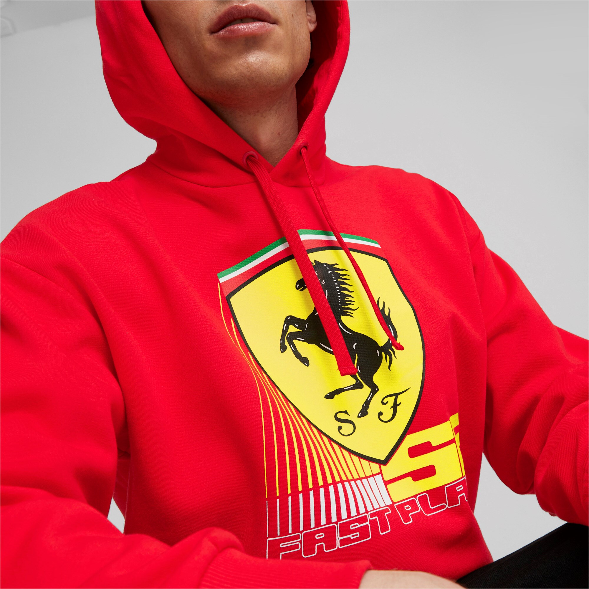 Scuderia Ferrari Puma Kapuzenpullover "Big Shield" - rot