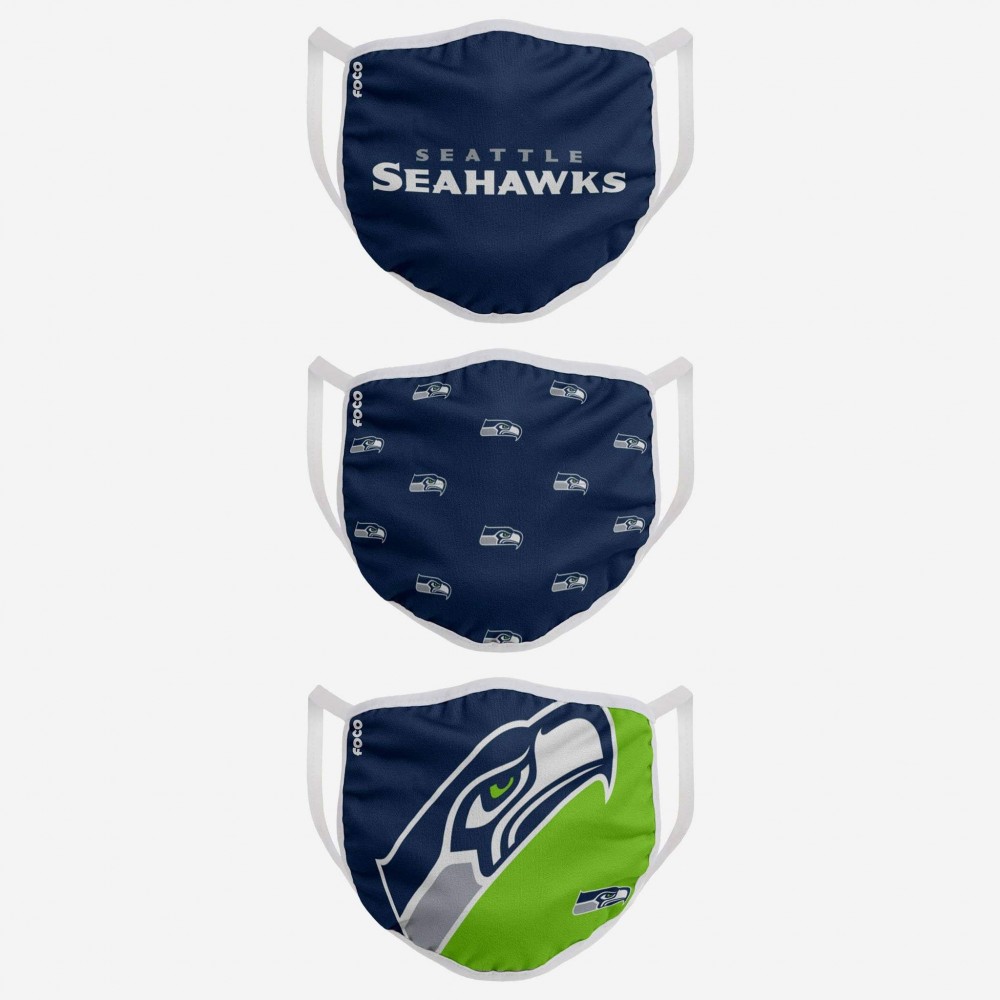 Seattle Seahawks 3er-Pack Gesichtsmasken