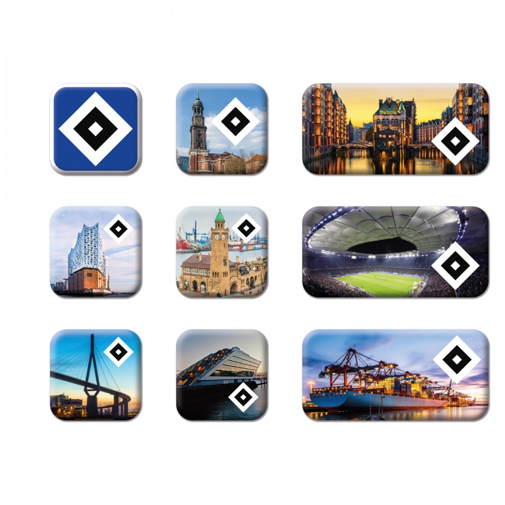 Hamburger SV Magnet - 9er Set