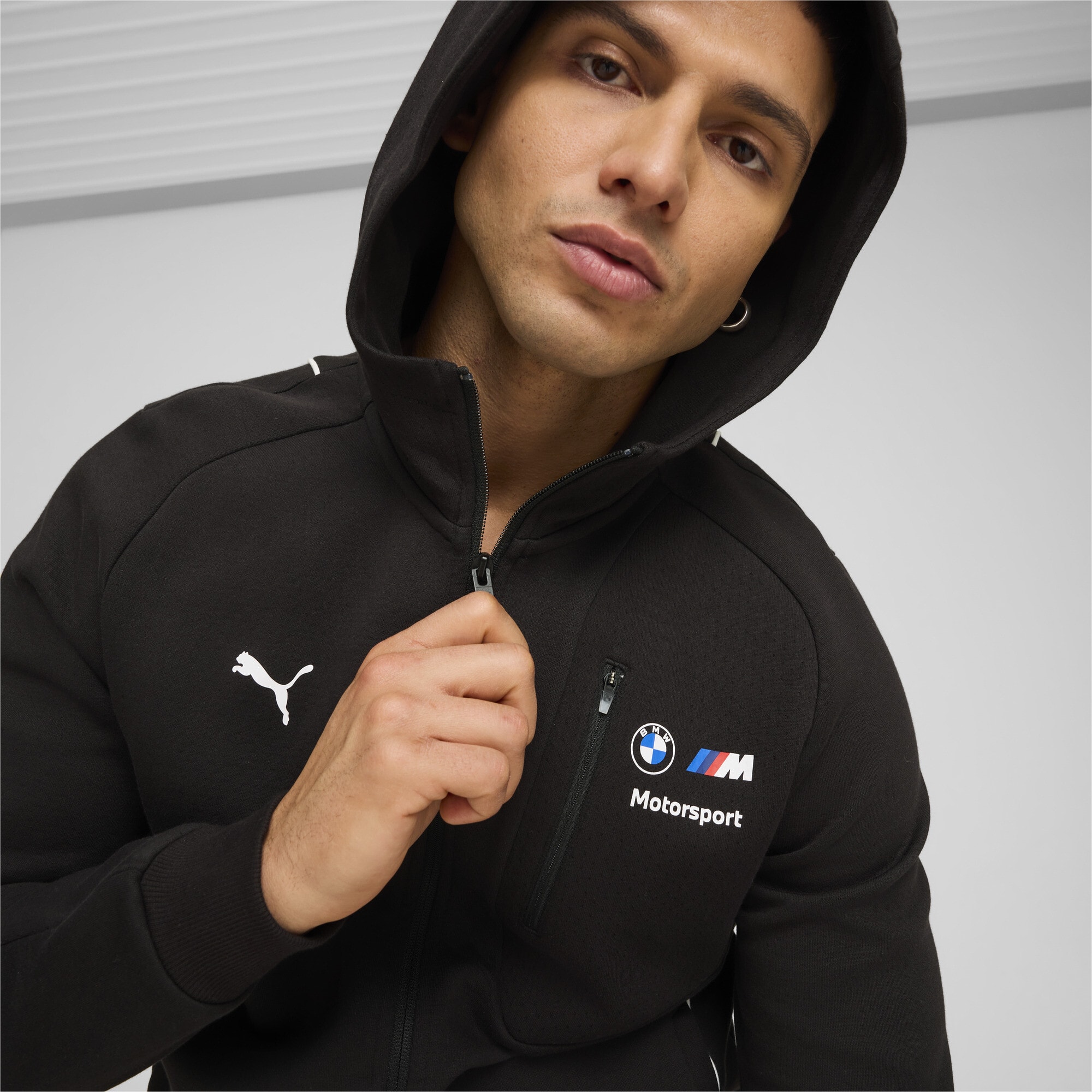 BMW Motorsport Puma Kapuzensweatjacke - schwarz