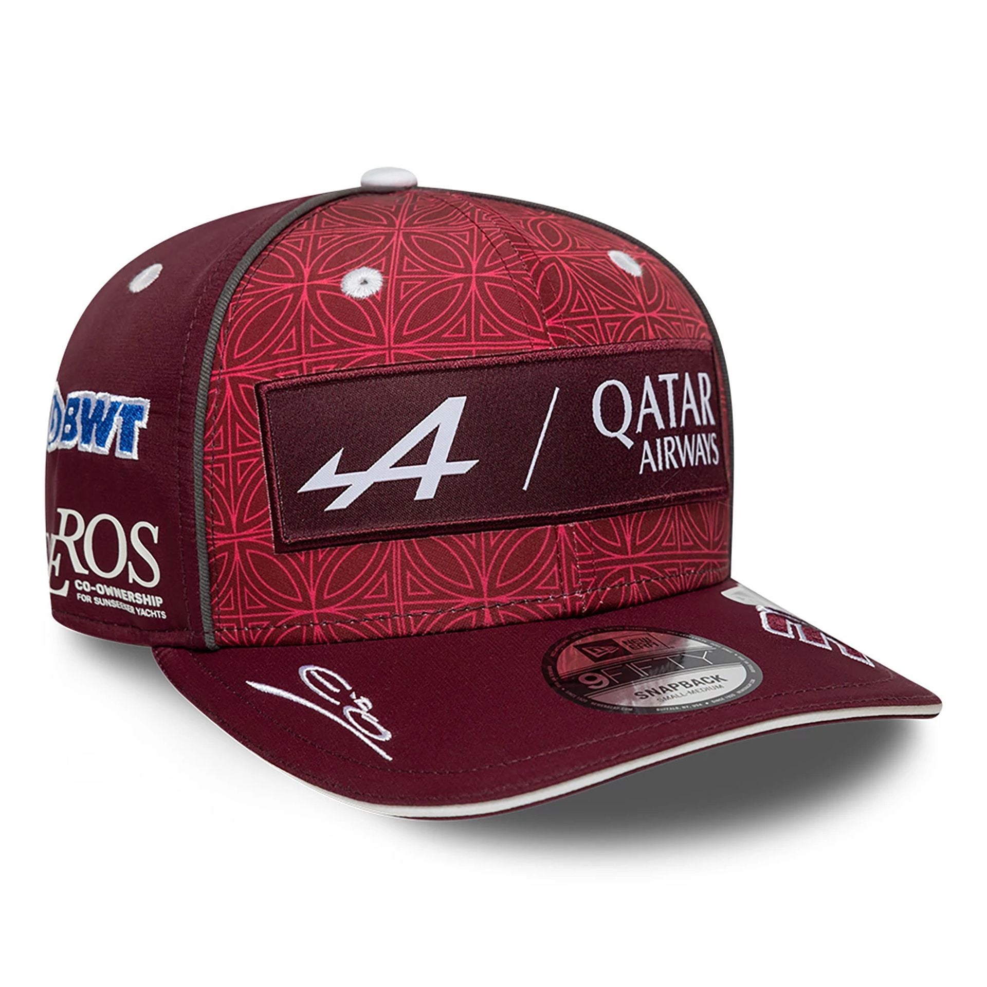 Alpine F1 Team Esteban Ocon New Era 9FIFTY Cap "Qatar" - dunkelrot