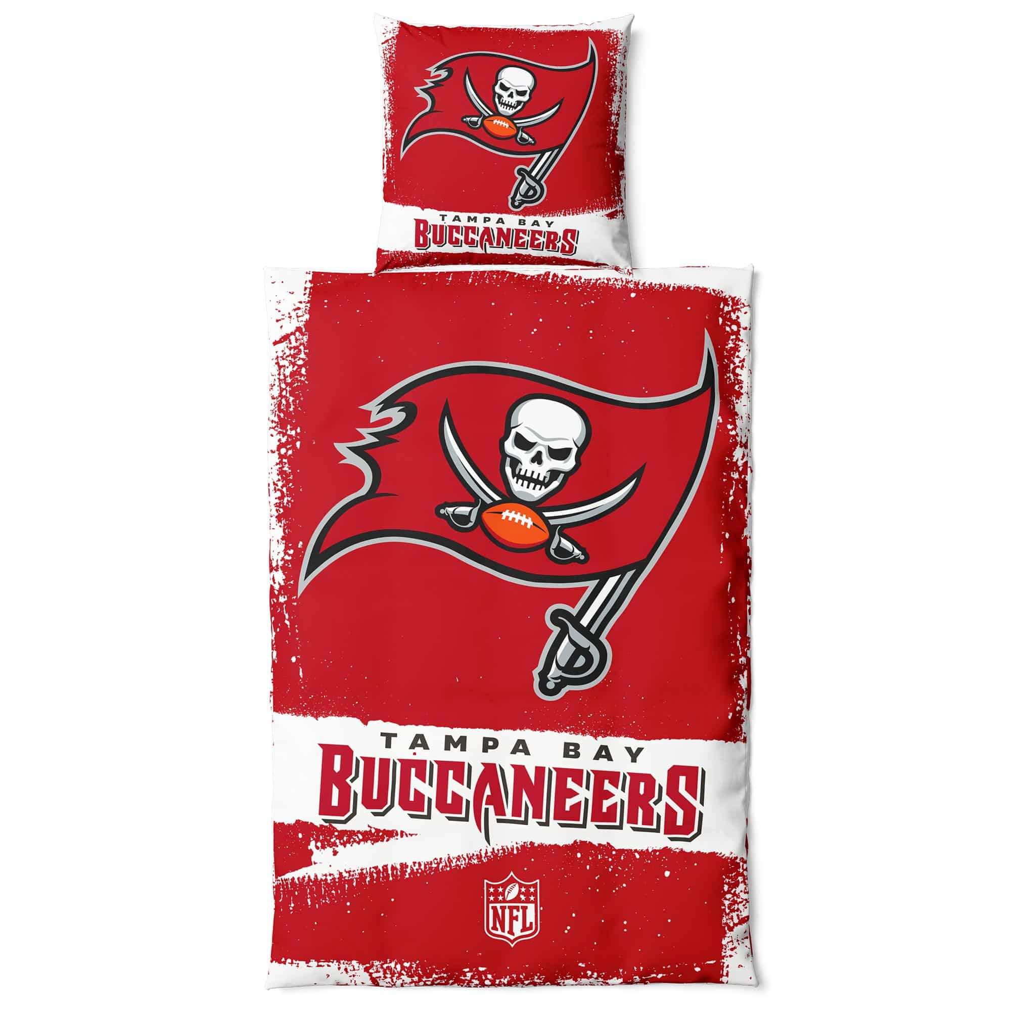 Tampa Bay Buccaneers - Bettwäsche-Set "RAW" - rot