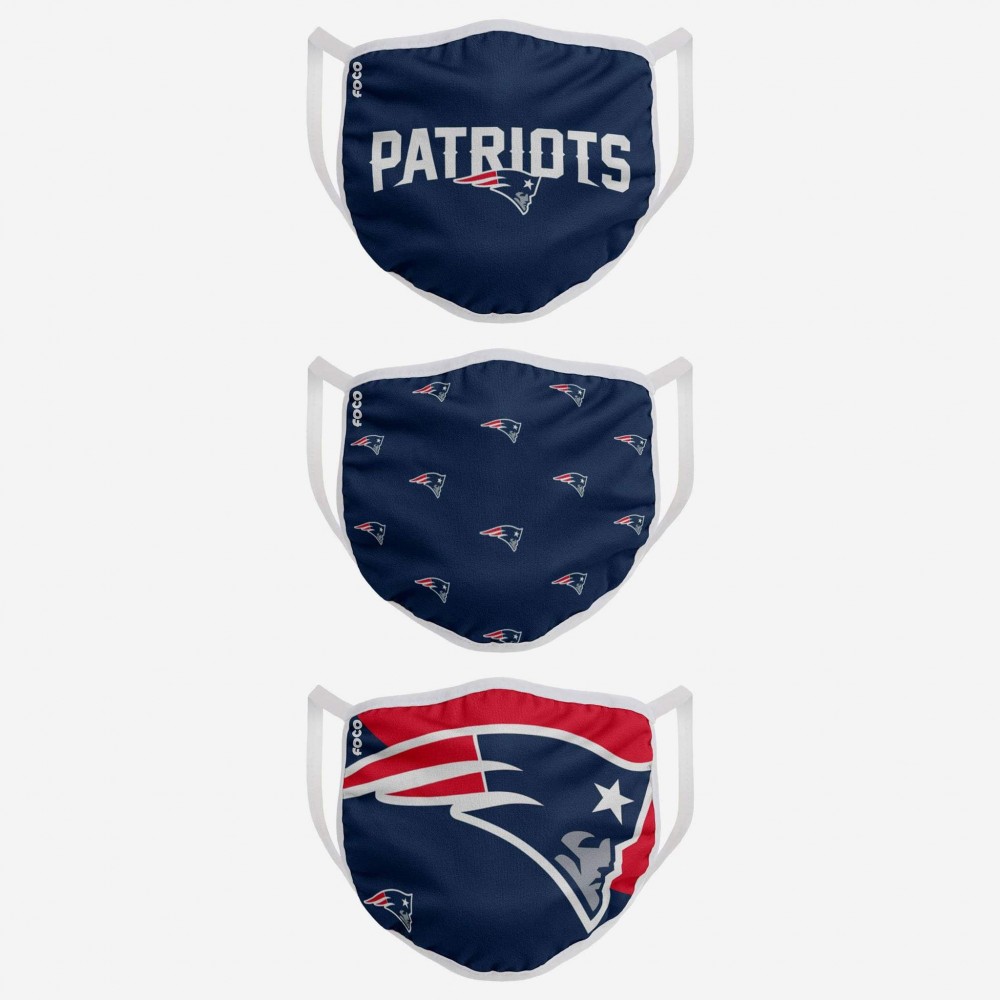 New England Patriots 3er-Pack Gesichtsmasken