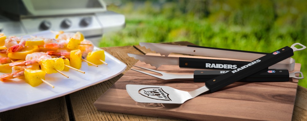 Las Vegas Raiders Spirit Series 3-Piece BBQ Set