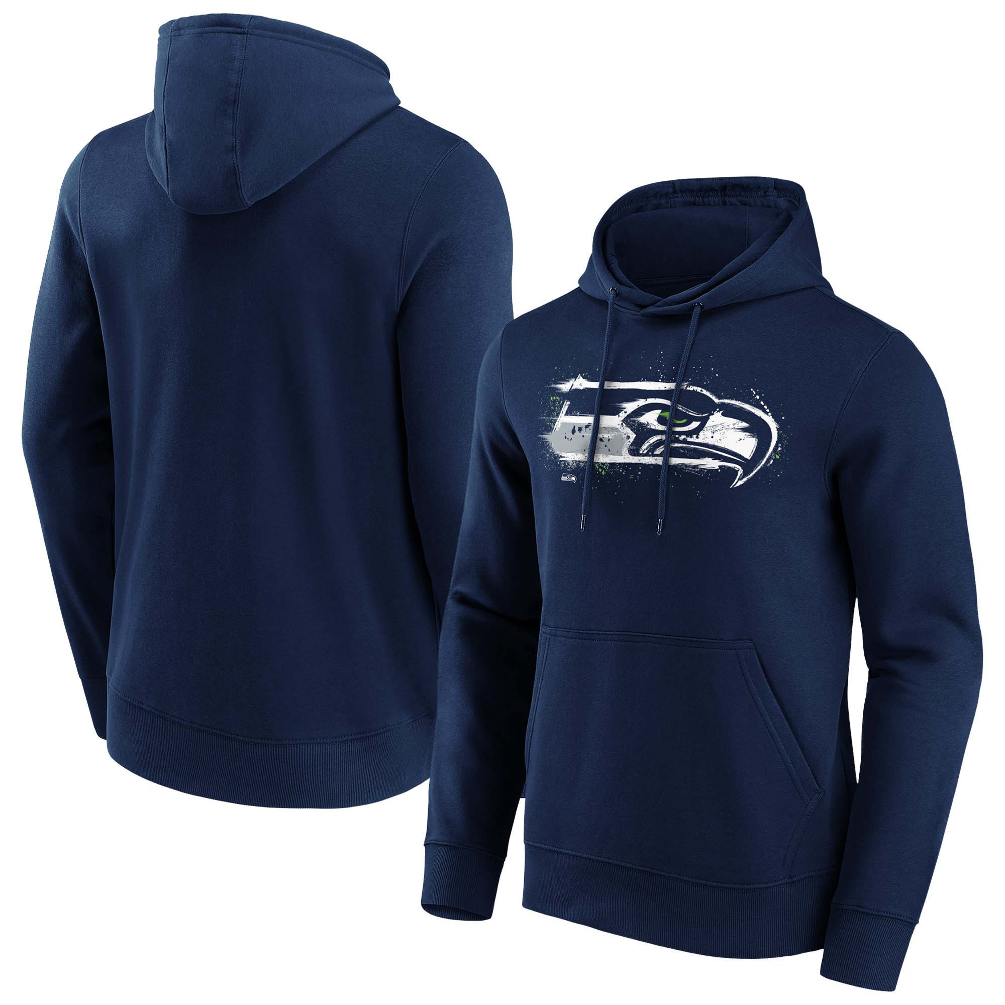 Seattle Seahawks Splatter Crest Graphic Hoodie